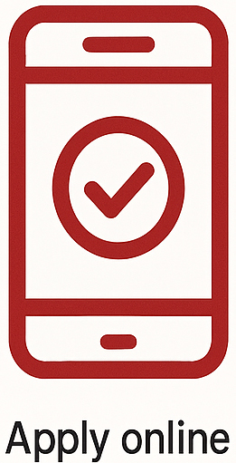 Apply online using a mobile phone